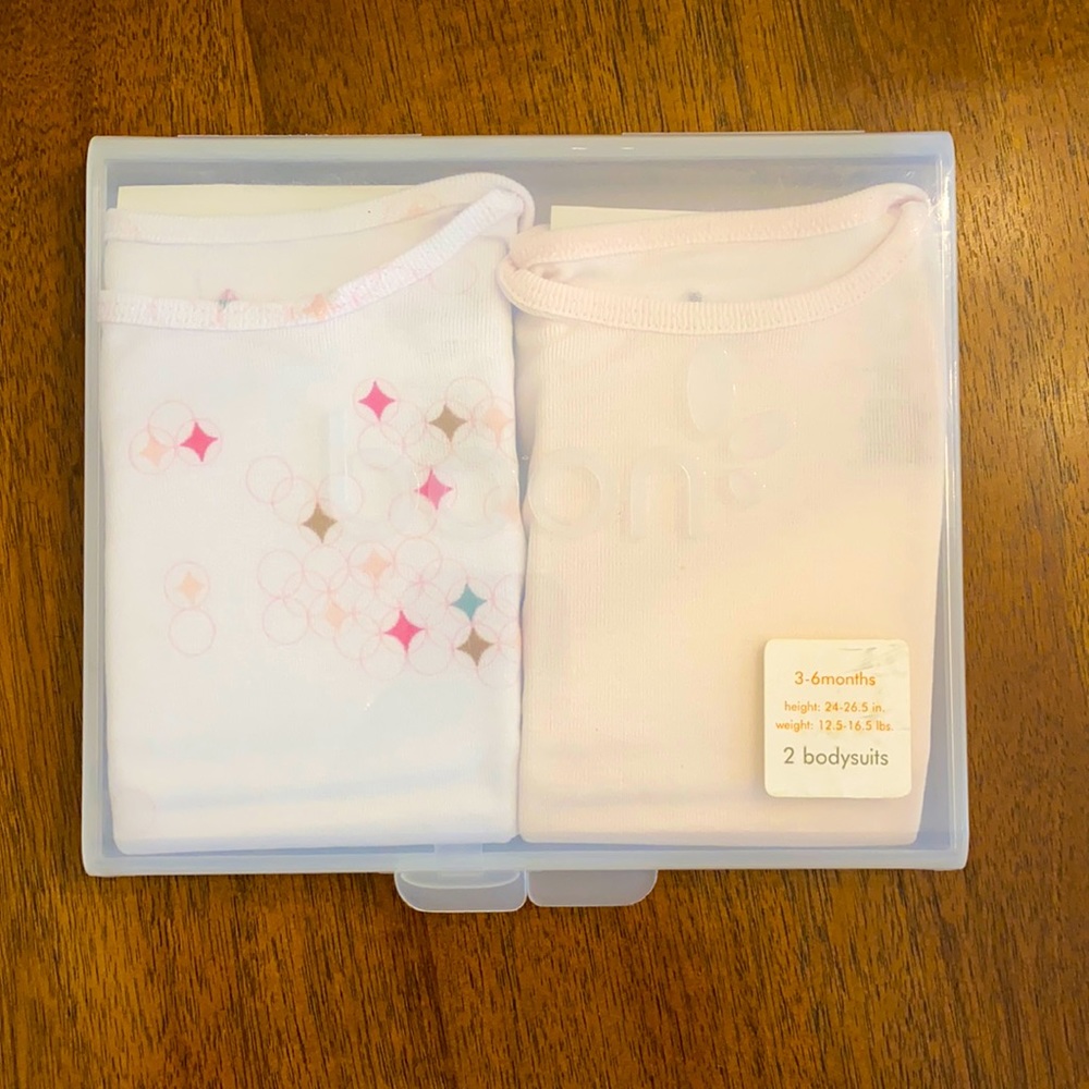 boon Infant Bodysuits, Pack of 2, 3-6 Months